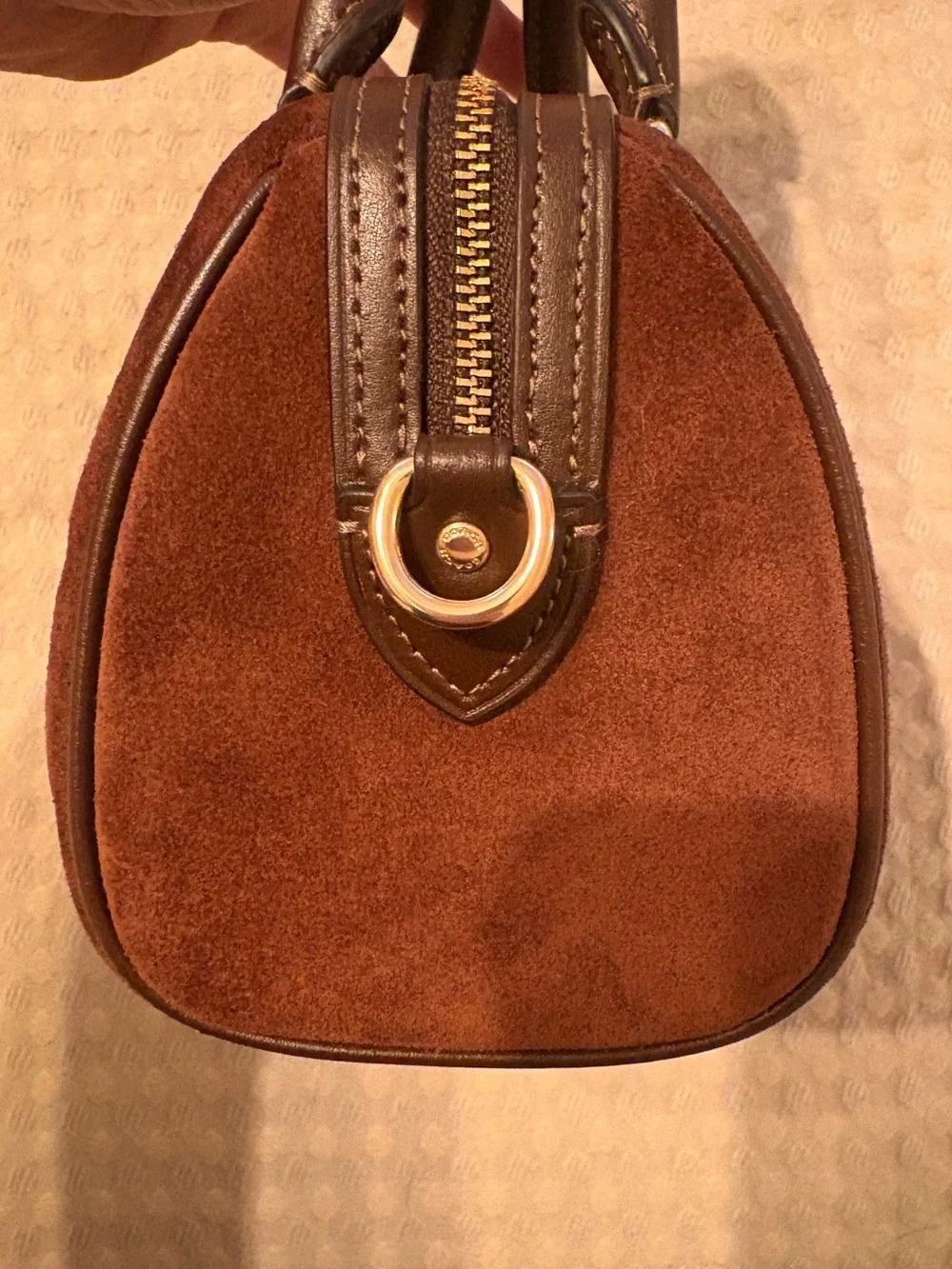 Coach Brown Suede Mini Rowan